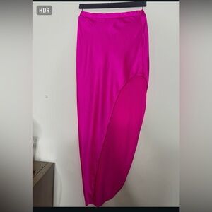 Fleur du Mal Fuchsia Midi Skirt